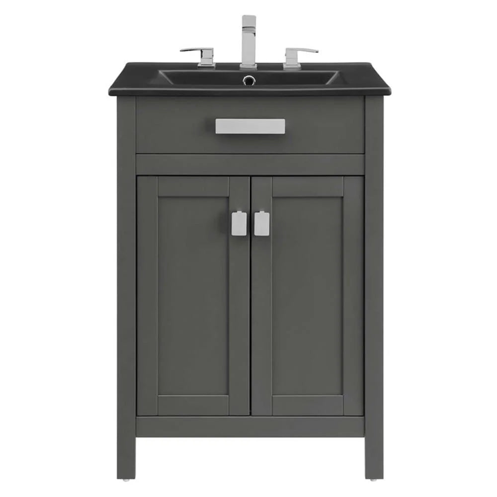 Modway Laguna 24" Bathroom Vanity in Gray Black