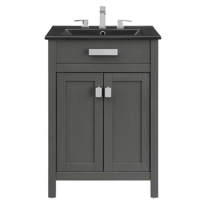Modway Laguna 24" Bathroom Vanity in Gray Black