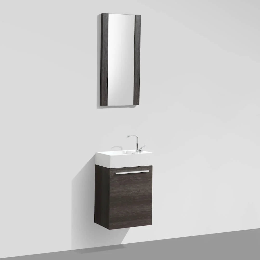 Blossom Colmar 18" Floating Bathroom Vanity w/ Acrylic Sink | Navy Blue Finish | Wall Mount | Soft-Close