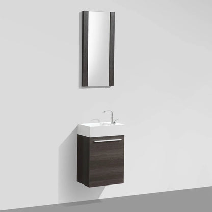 Blossom Colmar 18" Floating Bathroom Vanity w/ Acrylic Sink | Navy Blue Finish | Wall Mount | Soft-Close