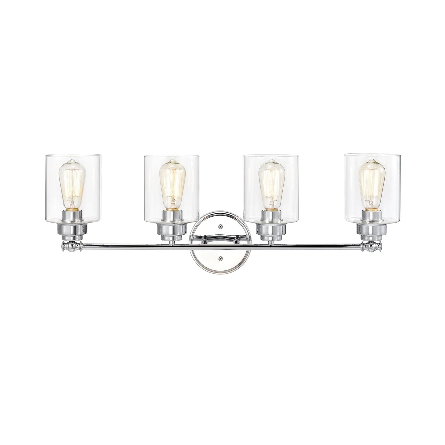 CHLOE Karson Transitional 4 Light Chrome Bath Vanity Fixture 30" Wide