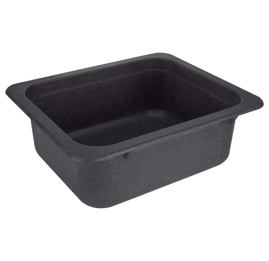 RV Kitchen & Bathroom Sink 15" x 13" - White or Black Granite - Single Hole - Durable HDPE - Made in USA - Bar Sink for Camper, Boat, or Small Spaces