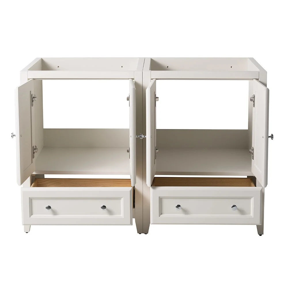 Fresca Oxford 48" Antique White Traditional Double Sink Bathroom Cabinets