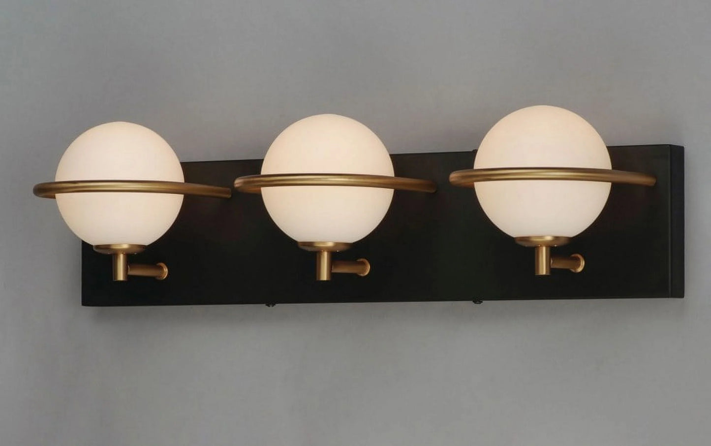 21603SWBKGLD-Maxim Lighting-Revolve 3 Light Bath Vanity Approved for Damp Locations