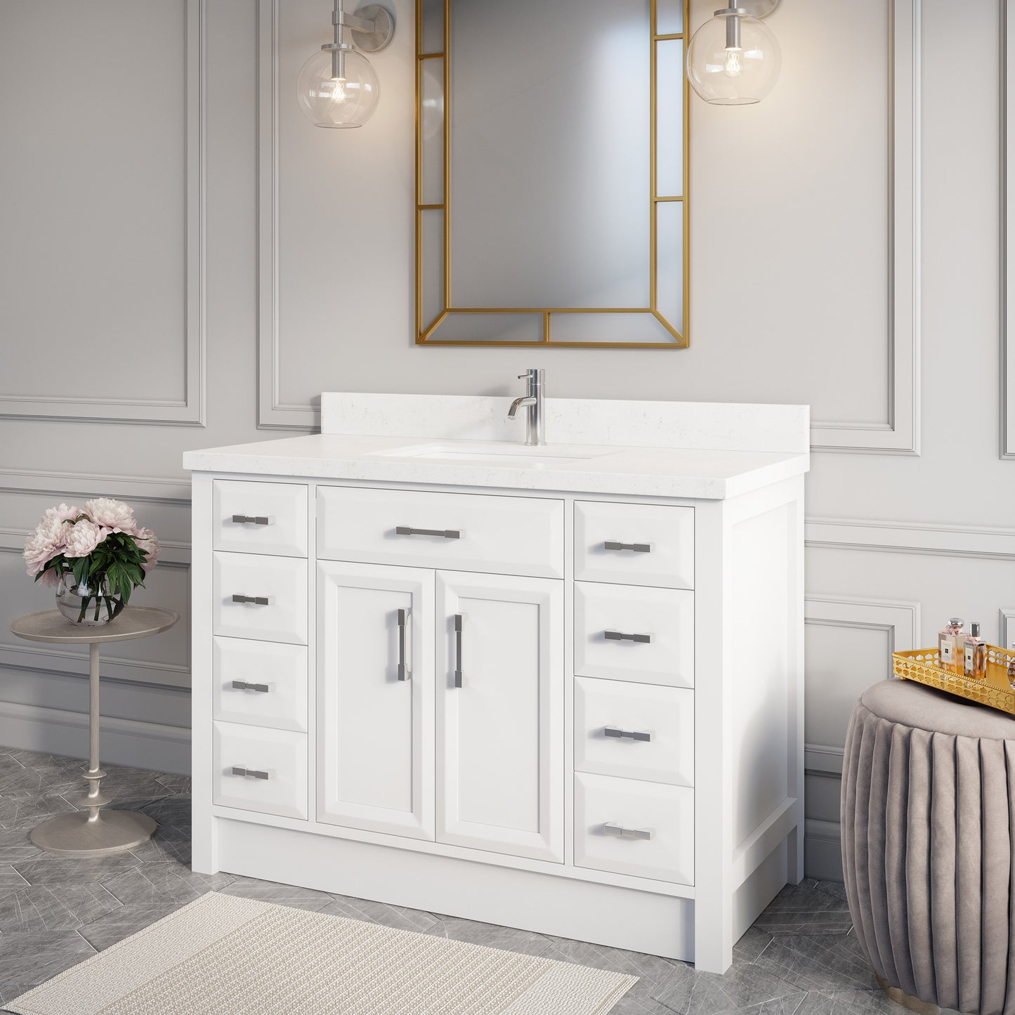 Calais Bath Vanity by Studio Bathe in White