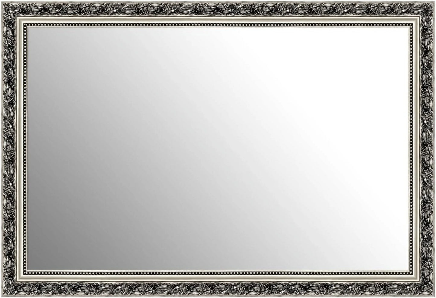 H-A Framed Rectangle Bathroom Mirrors for Wall,Wall Mounted Mirror Vertical or Horizontal Hanging for Living Room,Bedroom (32''x24''Sliver)
