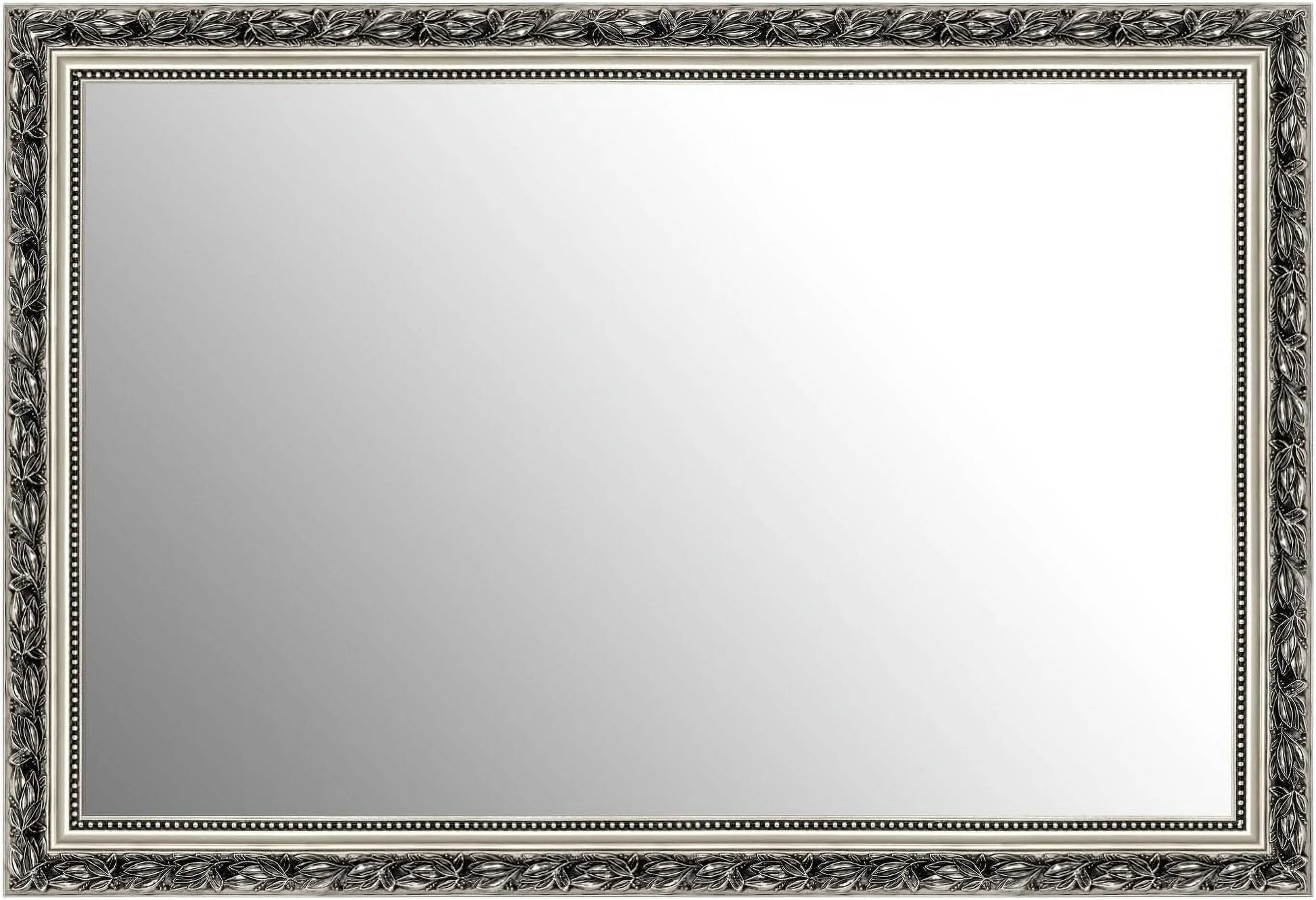 H-A Framed Rectangle Bathroom Mirrors for Wall,Wall Mounted Mirror Vertical or Horizontal Hanging for Living Room,Bedroom (32''x24''Sliver)