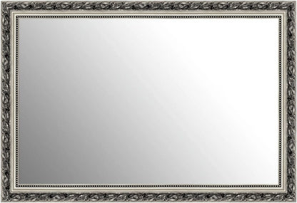 H-A Framed Rectangle Bathroom Mirrors for Wall,Wall Mounted Mirror Vertical or Horizontal Hanging for Living Room,Bedroom (32''x24''Sliver)