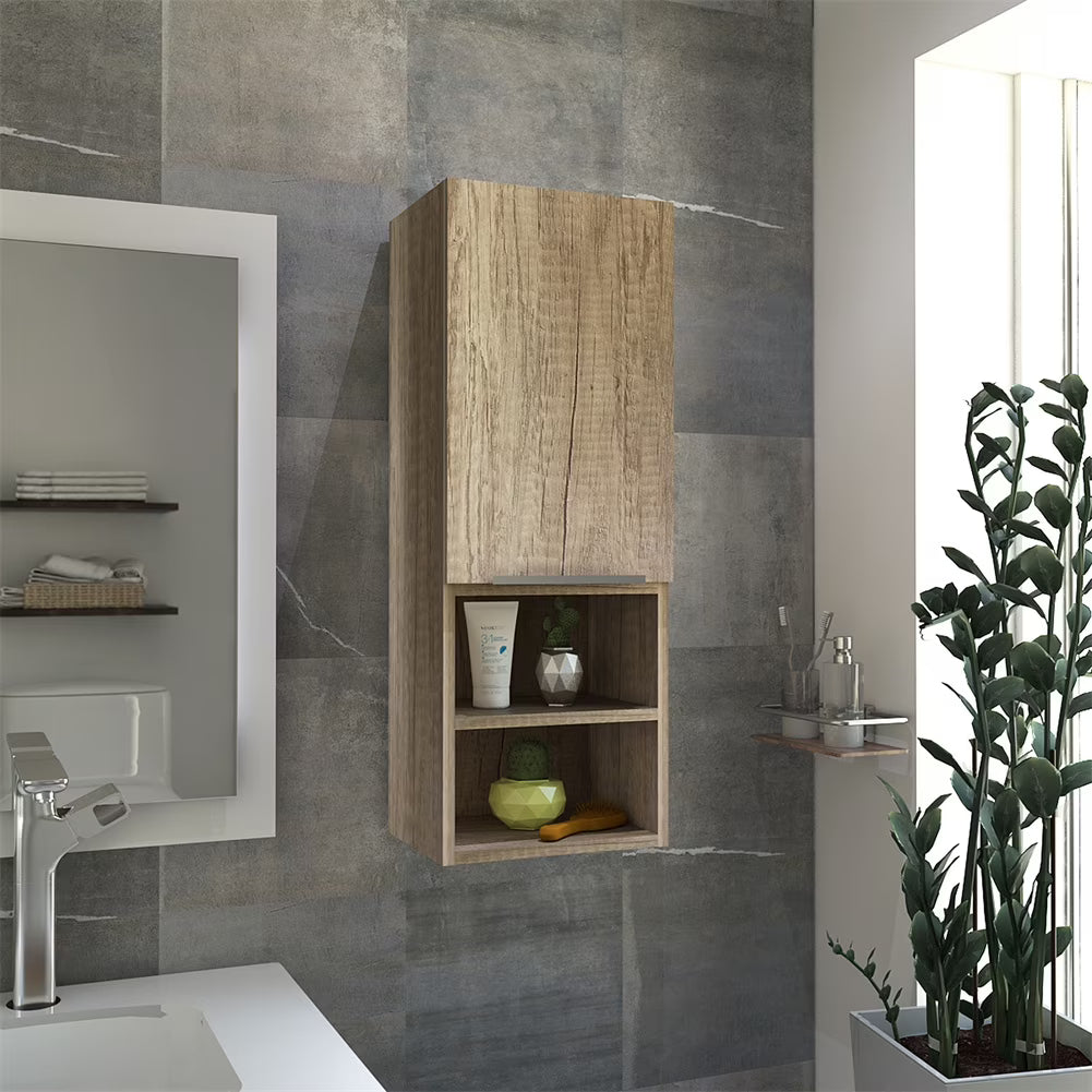 Cfowner Wall Bathroom Cabinet with 2 Shelf & Doors, Wall Mount Medicine Cabinet for Bathroom, Over The Toilet Space Saver Storage Cabinet