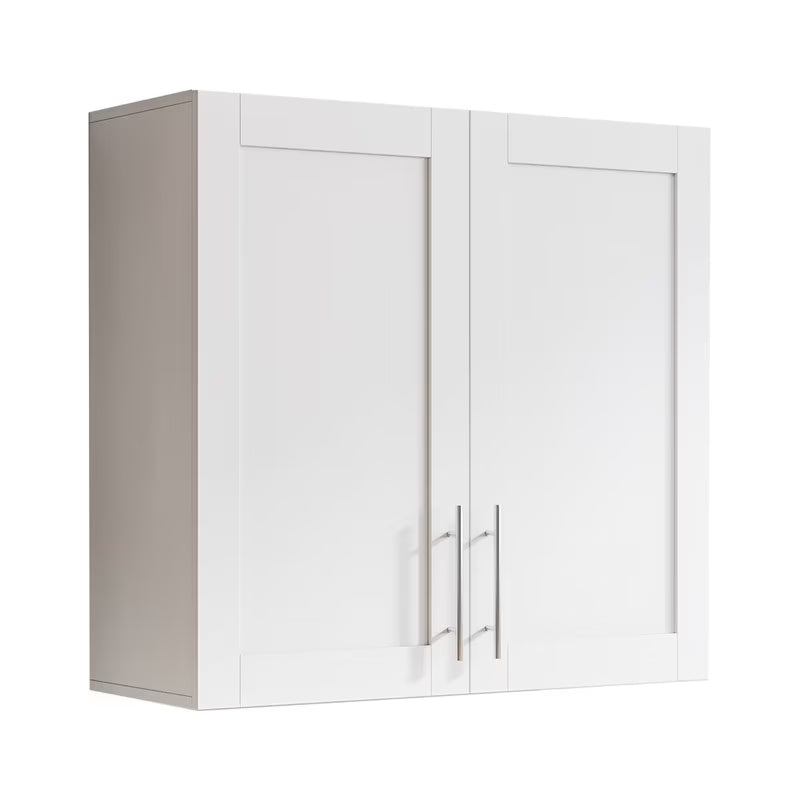 EBQOSK Wall Mounted Bathroom Cabinet, 31.5"D x 11.81"W x 37.8"H Vanity Mirror Cabinet with Facial Tissues Slot and Multifunctional Storage Area, Storage Cabinets for Laundry Bathroom White Style 2