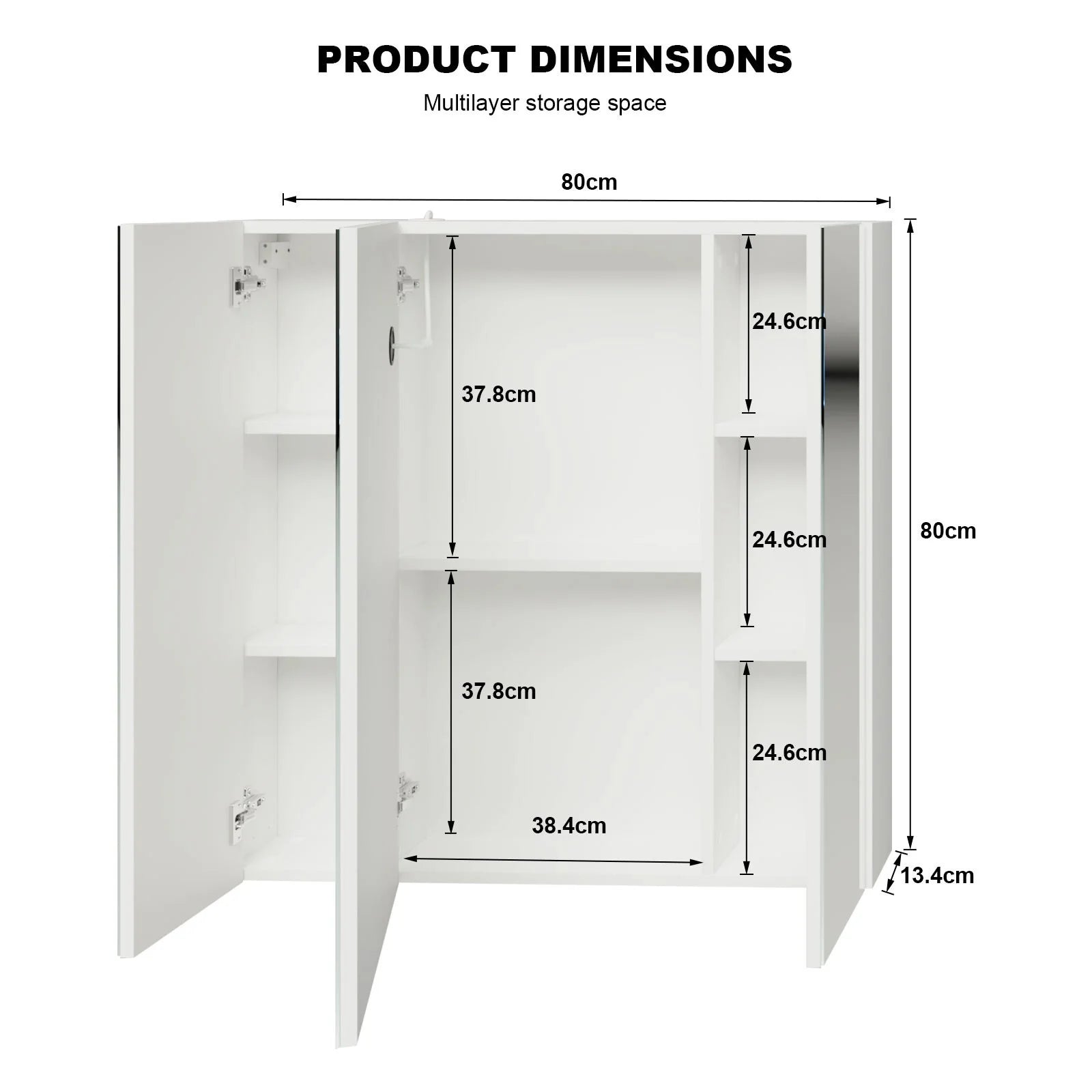 LED Lighted Medicine Cabinet With Mirror Large 3 Doors Medicine Cabinet Bathroom