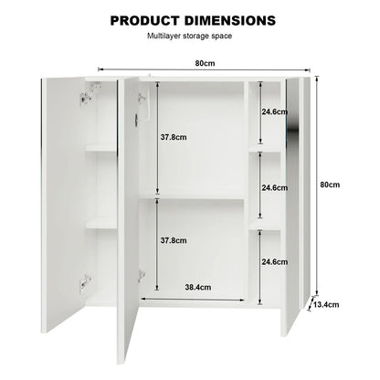 LED Lighted Medicine Cabinet With Mirror Large 3 Doors Medicine Cabinet Bathroom