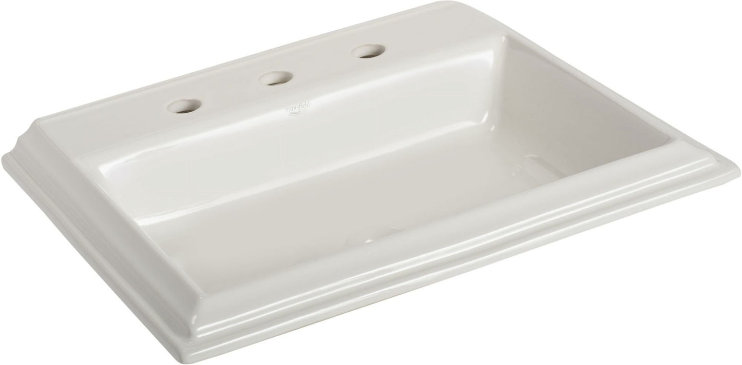Mansfield 254-8 Brentwood 22-7/16" Vitreous China Drop In Bathroom Sink - White