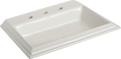 Mansfield 254-8 Brentwood 22-7/16" Vitreous China Drop In Bathroom Sink - White
