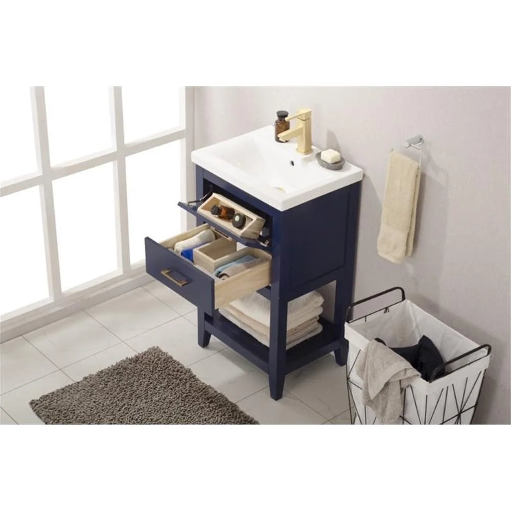 Design Element Cara 20" Single Sink Bathroom Vanity In White
