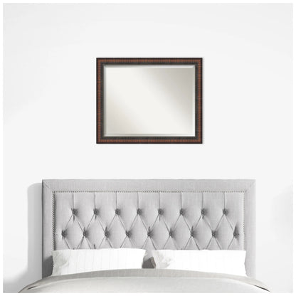 Amanti Art Caleb Brown Beveled Bathroom Wall Mirror