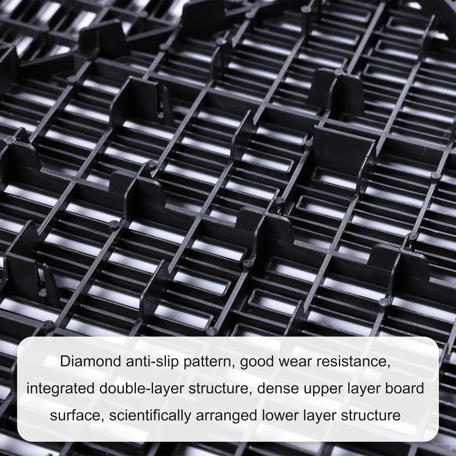 0.71IN Thrick Garage Tiles Interlocking 15.8x15.8in 34PCS Large Drainage Tiles Flooring Cover for Pool Shower Bathroom Deck Patio Outdoor, Black