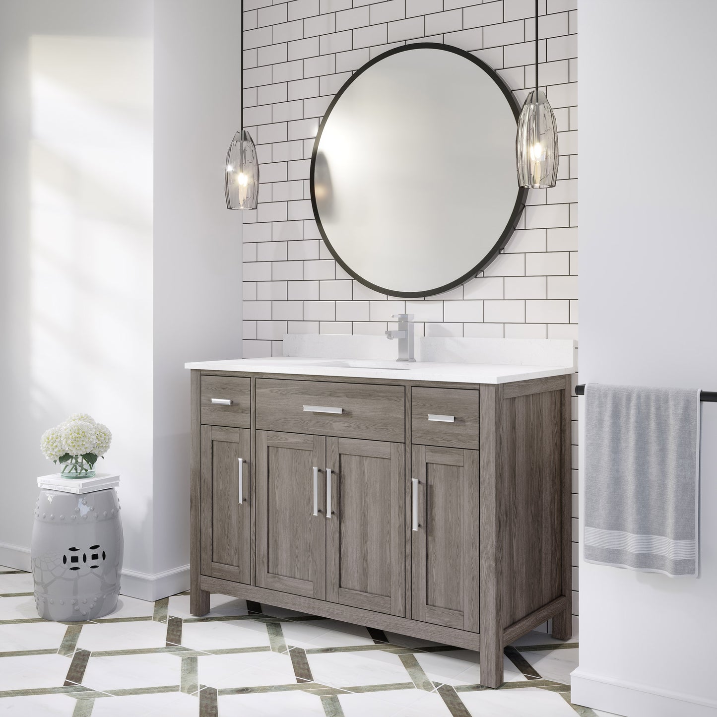 Katie Bath Vanity by Studio Bathe in Gray