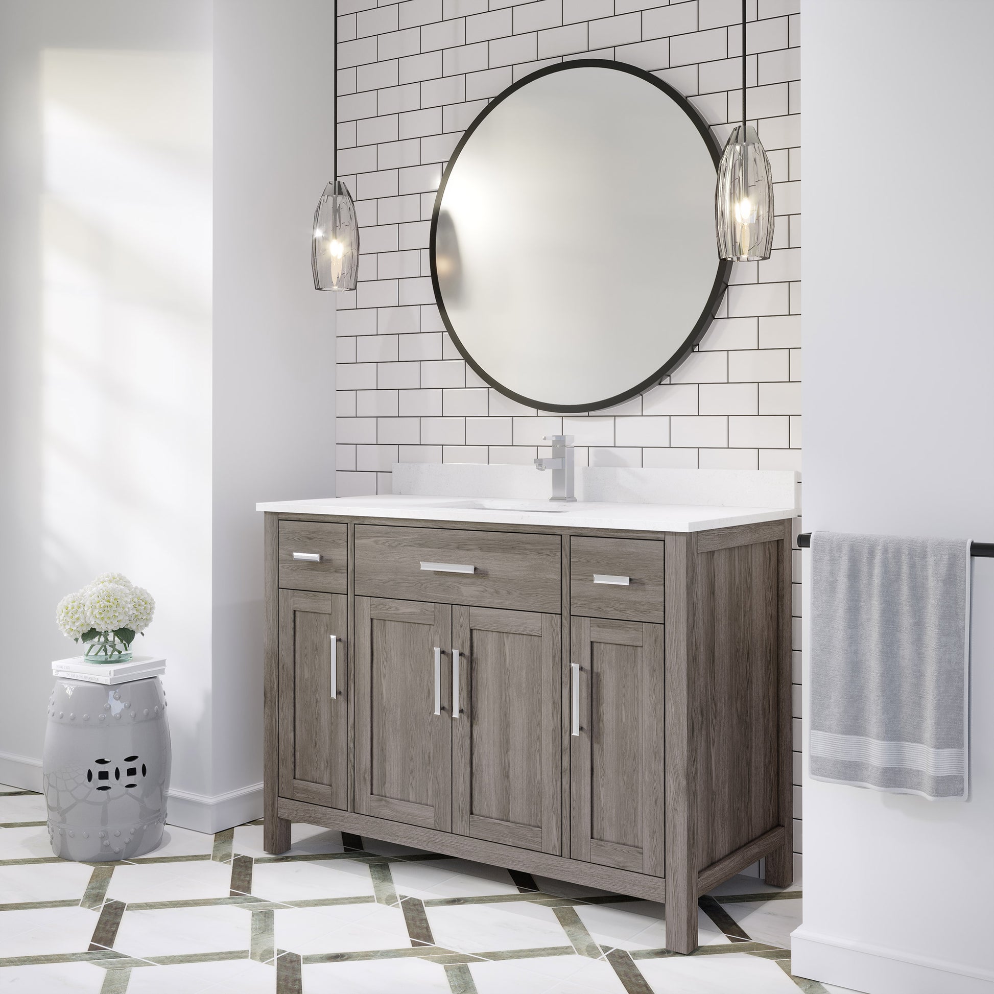 Katie Bath Vanity by Studio Bathe in Gray