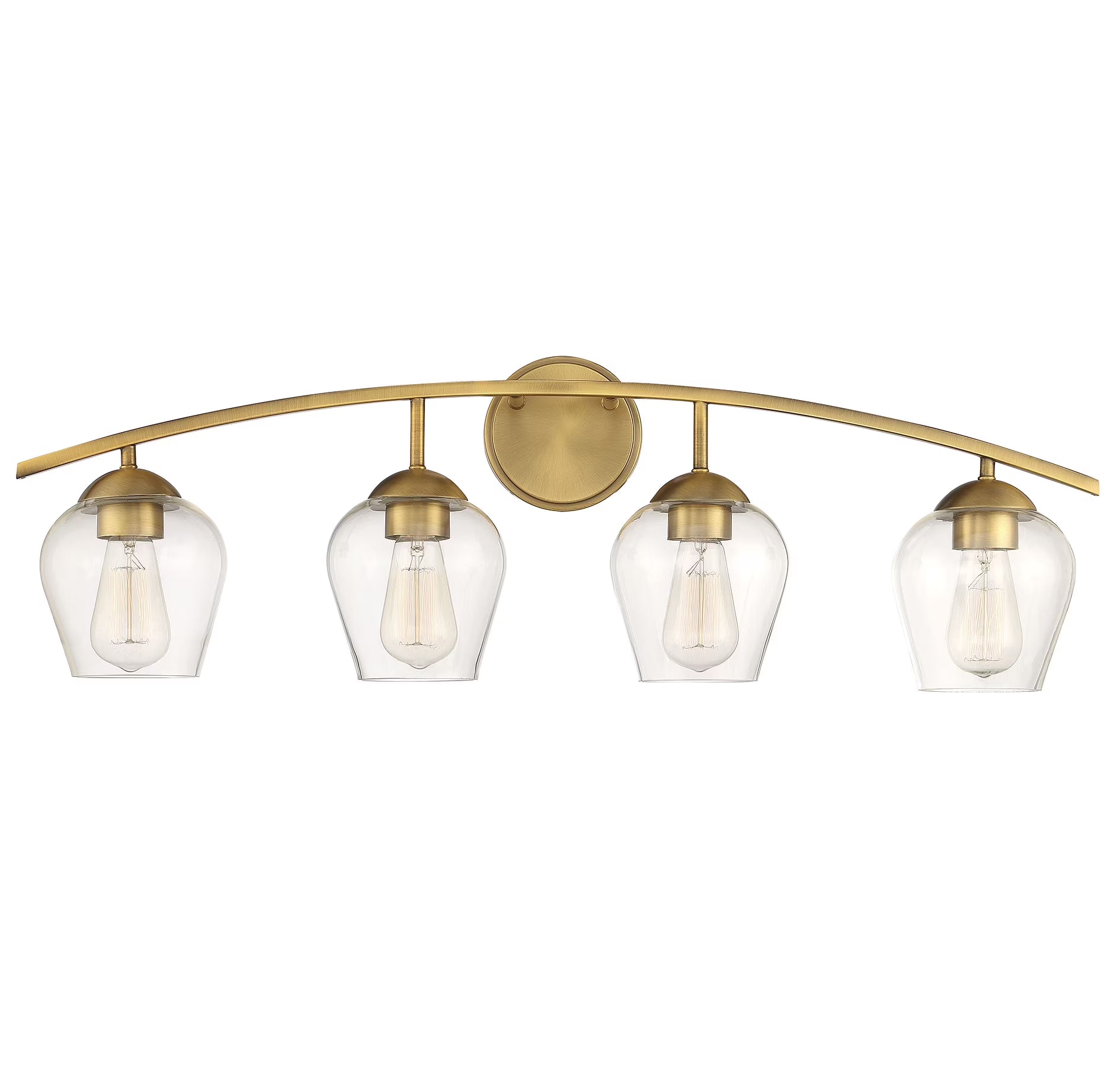 Trade Winds Lighting 4-Light Bathroom Vanity Light In Brushed Nickel