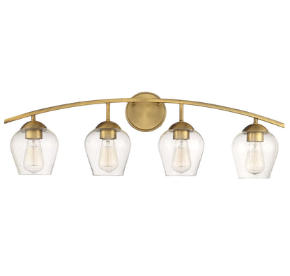 Trade Winds Lighting 4-Light Bathroom Vanity Light In Brushed Nickel