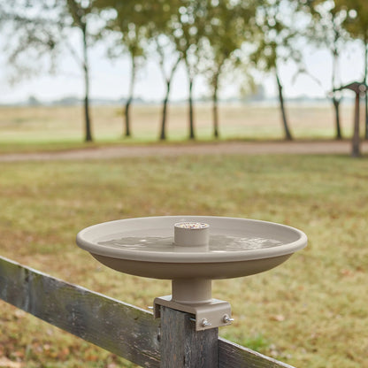 Farm Innovators 150 Watt Plastic Heated Birdbath w/ Deck Mount, Tan