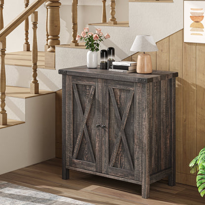 KTENME 2024 New Retro Style Coffee Bar Cabinet, Sideboard with Drawer and Adjustable Shelf, Storage Cabinet for Kitchen, Dining Room, Bathroom, Entryway