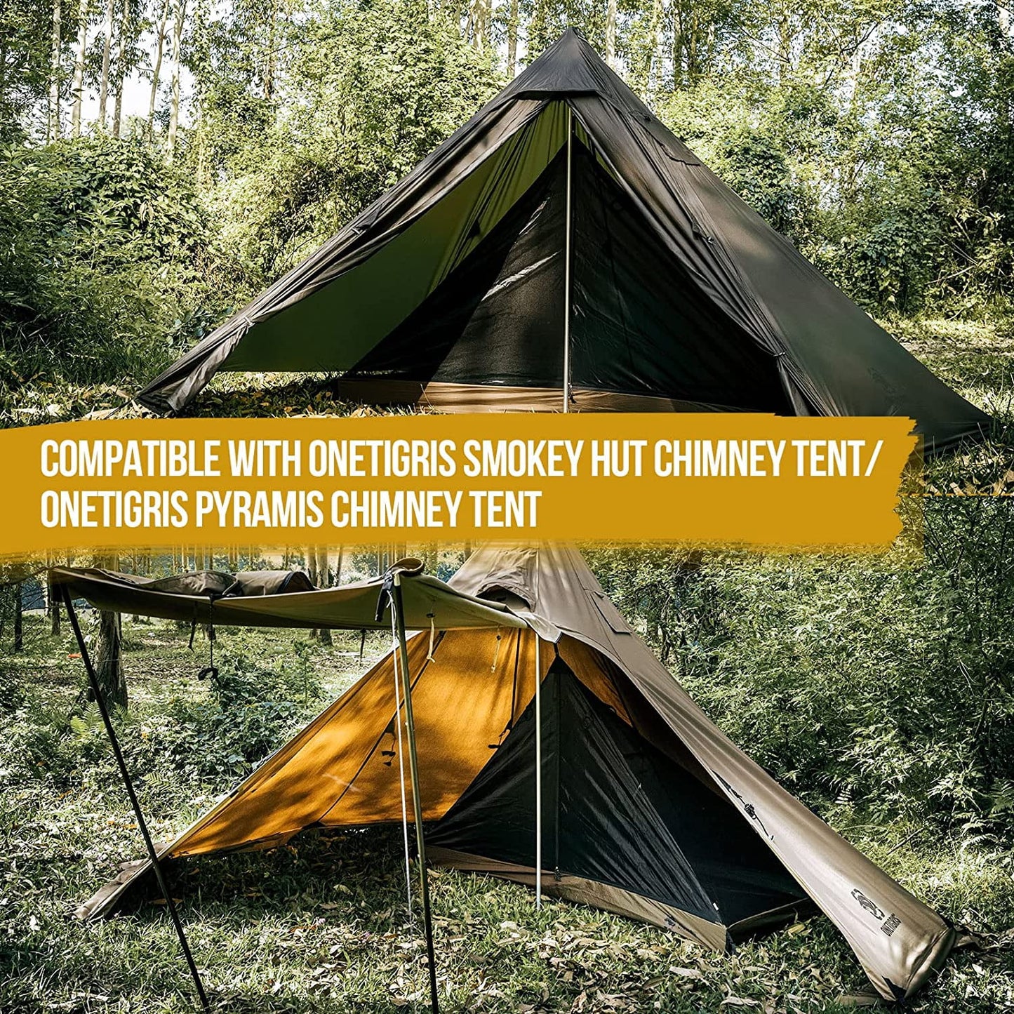 Ultralight 1 Person Mesh Teepee Tent with Waterproof Bathtub Floor for Camping Hiking Backpacking