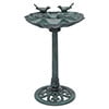 Magshion 28" Outdoor Garden Pedestal Bird Bath with Solar Pumb, for Patio Backyard Décor, Bronze