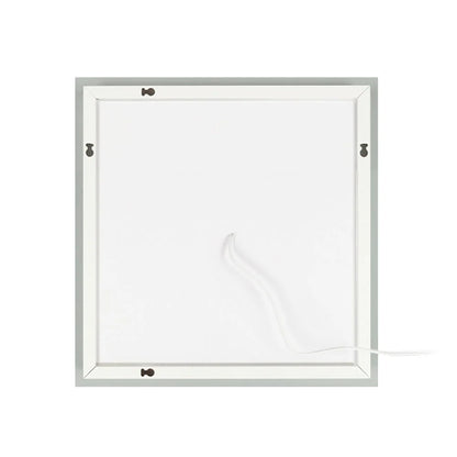 UBesGoo 32"x32'' Led Lighted Bathroom Mirror-Wall Mounted Touch Switch Illuminated Mirror,Vanity Mirrors for Home or Hotel,Silver