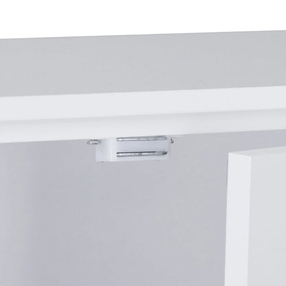 ZenSports 2-Door Bathroom Medicine Storage Wall Cabinet, Over-the-Toilet Adjustable Shelves 8" Width White