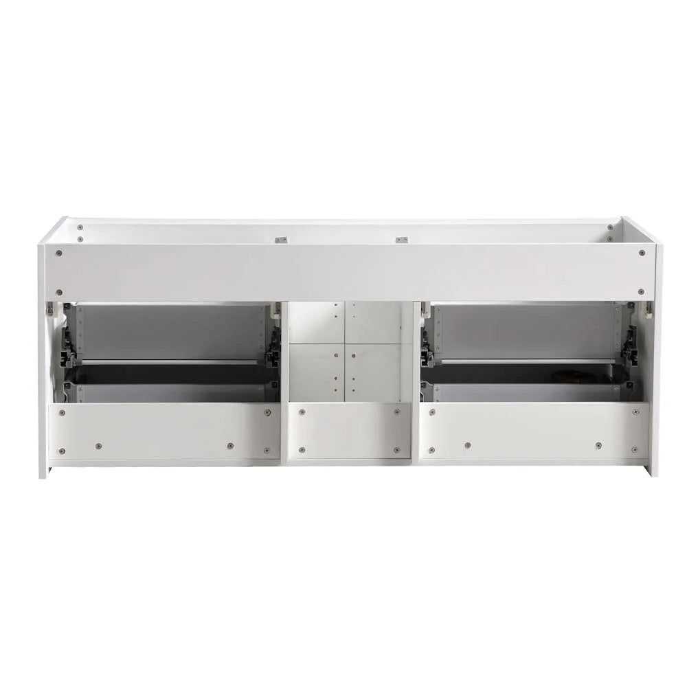Fresca Catania 60" Wall Hung Single Sink Wood Bathroom Cabinet in Glossy White