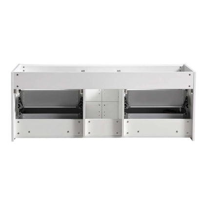 Fresca Catania 60" Wall Hung Single Sink Wood Bathroom Cabinet in Glossy White