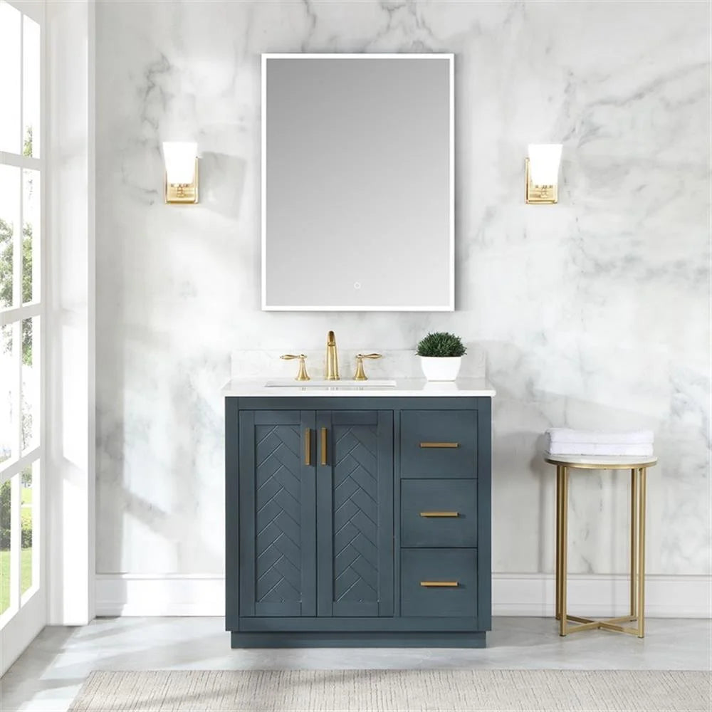 Carsoli Rectangle 24" Frameless Surface-Mount/Recessed LED Lighted Bathroom Medicine Cabinet