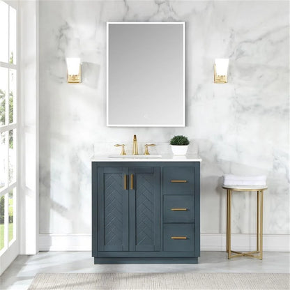 Carsoli Rectangle 24" Frameless Surface-Mount/Recessed LED Lighted Bathroom Medicine Cabinet