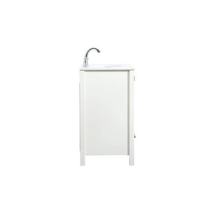 Elegant Kitchen and Bath 24 Inch Single Bathroom Vanity In White