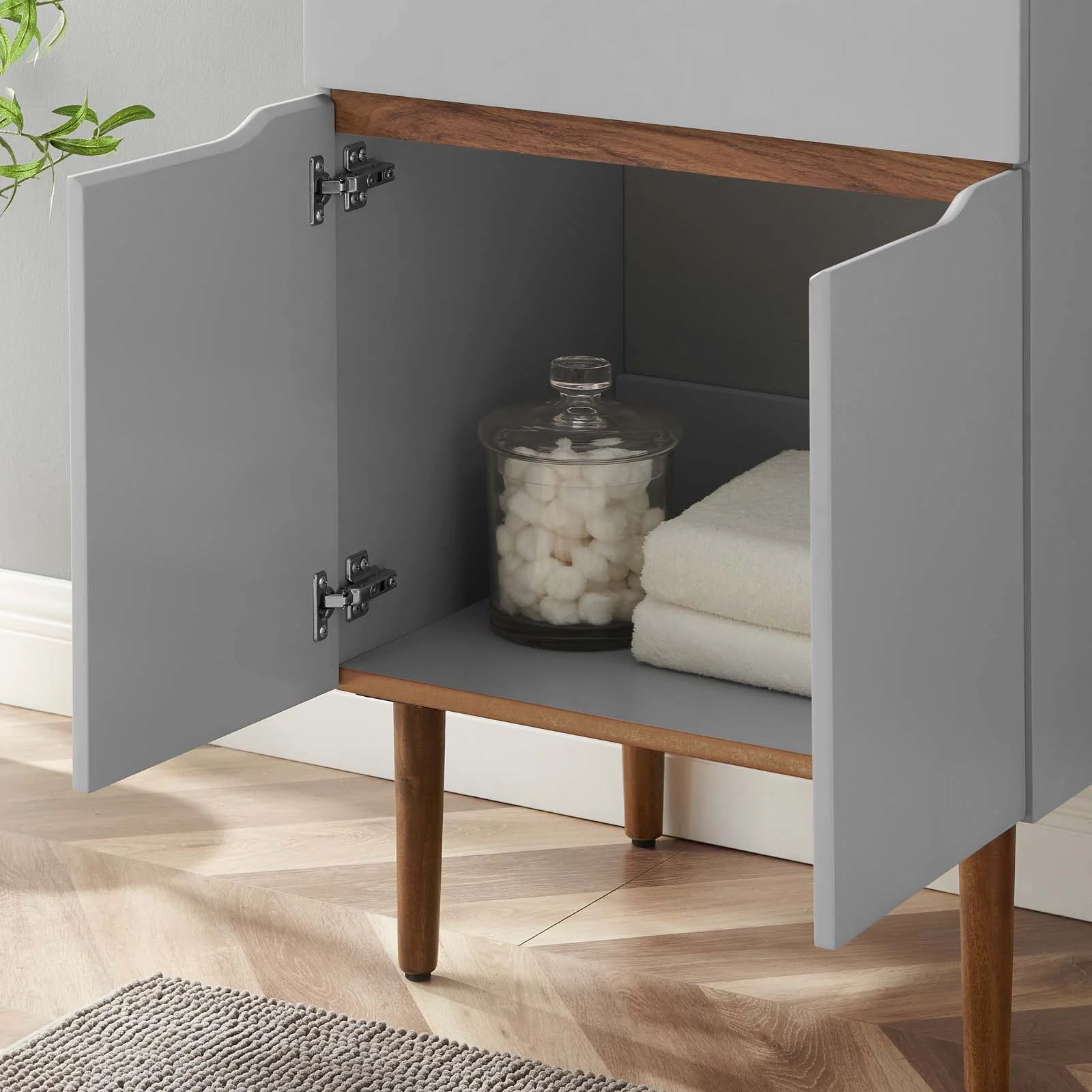 Modway Harvest 24" Bathroom Vanity in Gray Black