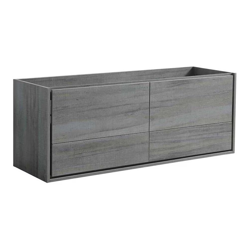 Fresca Catania 60" Wall Hung Single Sink Wood Bathroom Cabinet in Glossy White