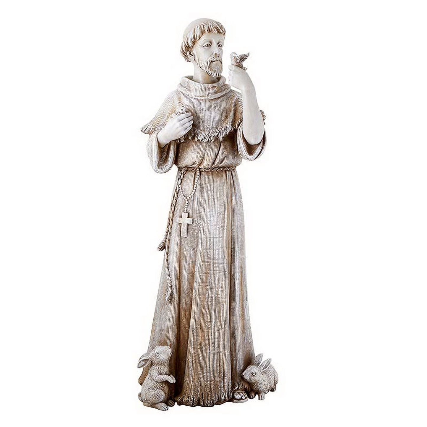 Saint Francis Bird Bath & Feeder Statue, Outdoor D��?cor, 24 Inches