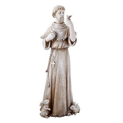 Saint Francis Bird Bath & Feeder Statue, Outdoor D��?cor, 24 Inches