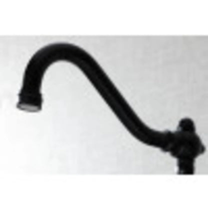 Kingston Brass KS3240AX Vintage Wall Mount Bathroom Faucet, Matte Black