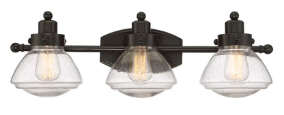 Quoizel SCH8603PN Scholar 25" 3-Light Bath Vanity in Palladian Bronze