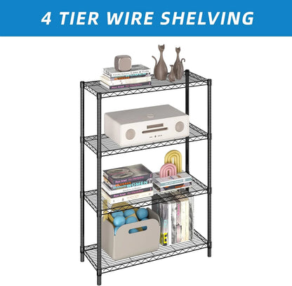 3-Shelf Adjustable Metal Shelf Wire Shelving Storage Rack for Office,Kitchen,Bedroom,Bathroom,Laundry,Pantry Basement,Garage(Chrome,36" L x 14" W x 30" H)