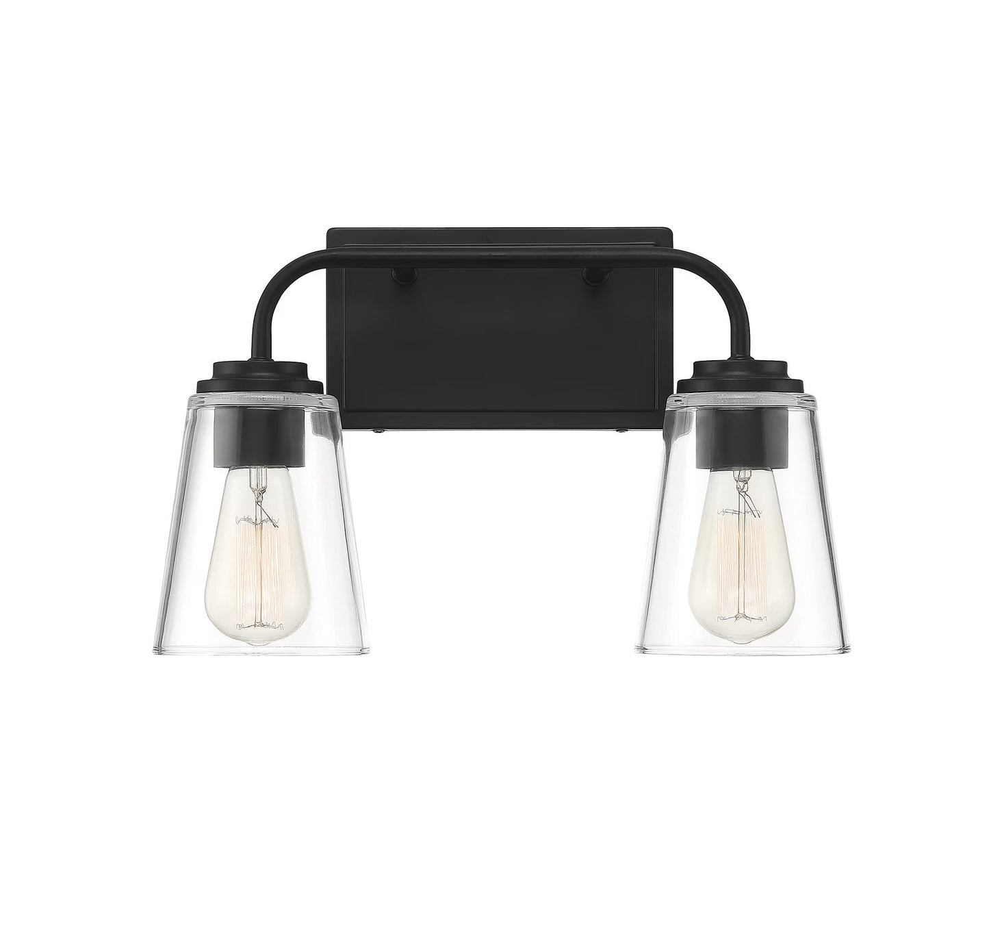 Trade Winds Lighting 2-Light Bathroom Vanity Light In Natural Brass