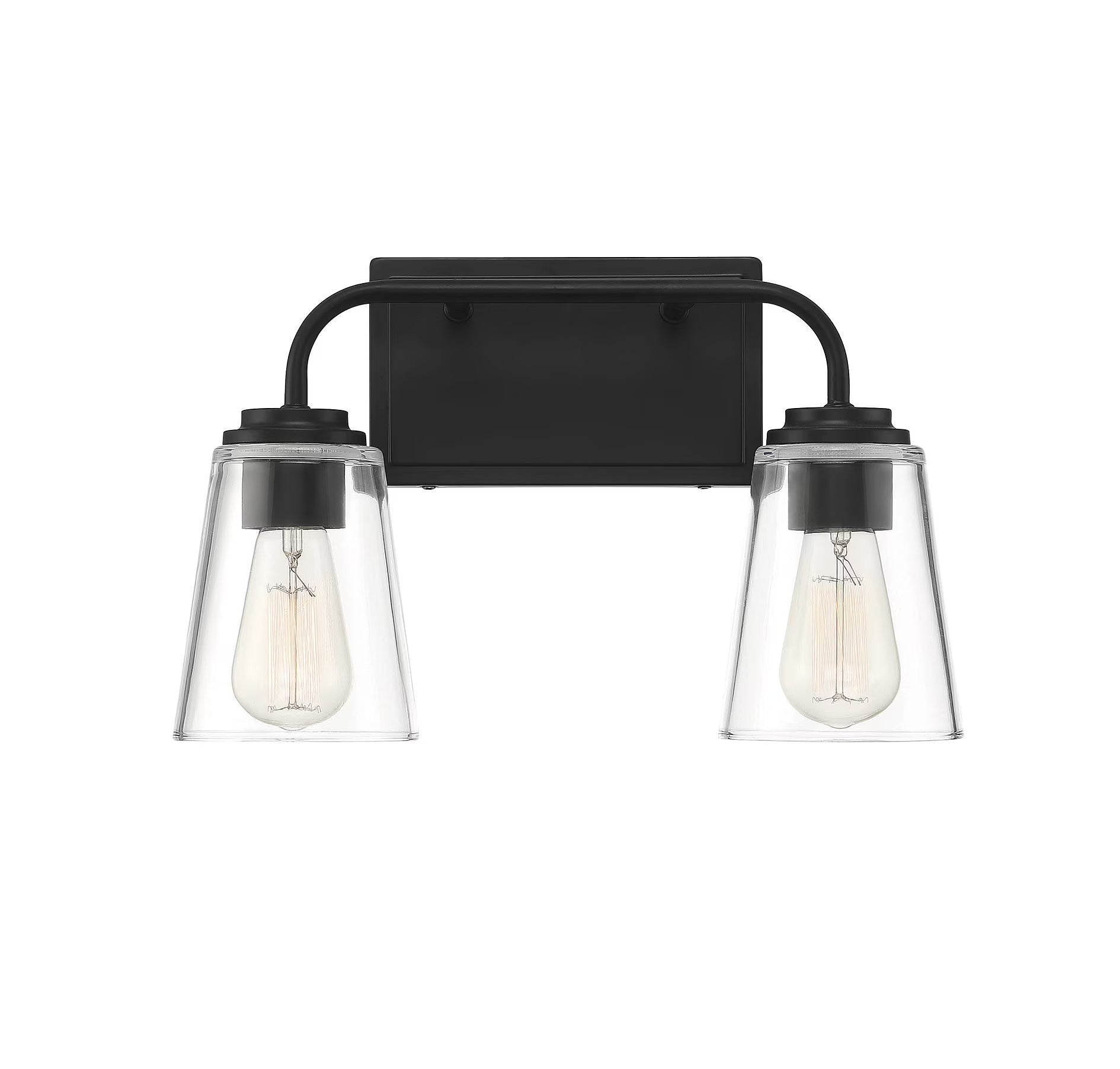 Trade Winds Lighting 2-Light Bathroom Vanity Light In Natural Brass