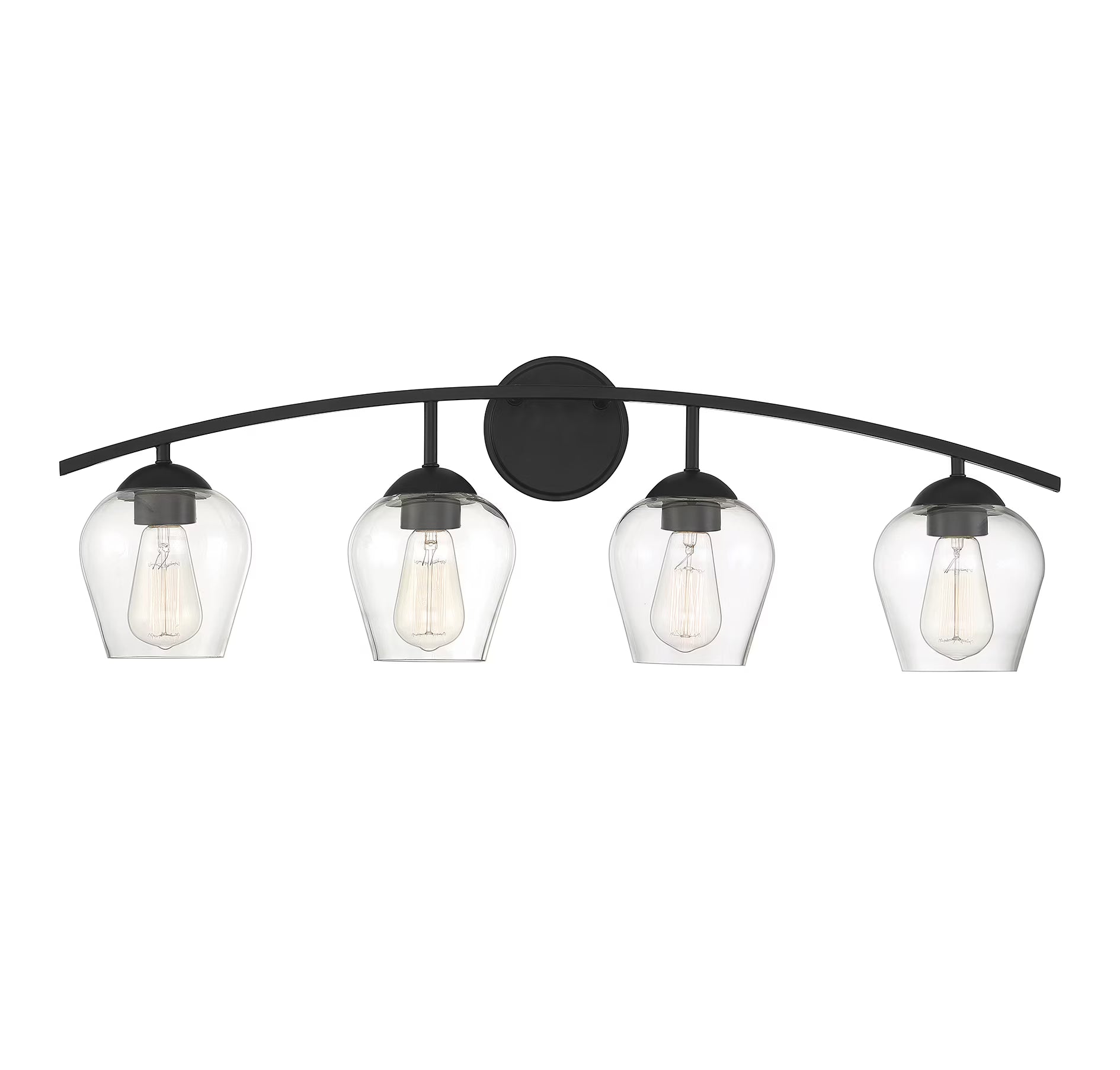 Trade Winds Lighting 4-Light Bathroom Vanity Light In Brushed Nickel