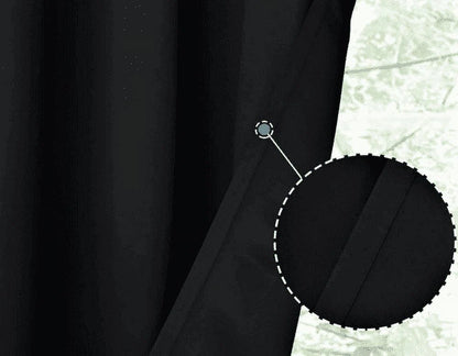 Valance curtain blackout thermal unlined TVLO black valance for kitchen, bathroom, bedroom living room short window rod pocket 54 inch x 18 inch
