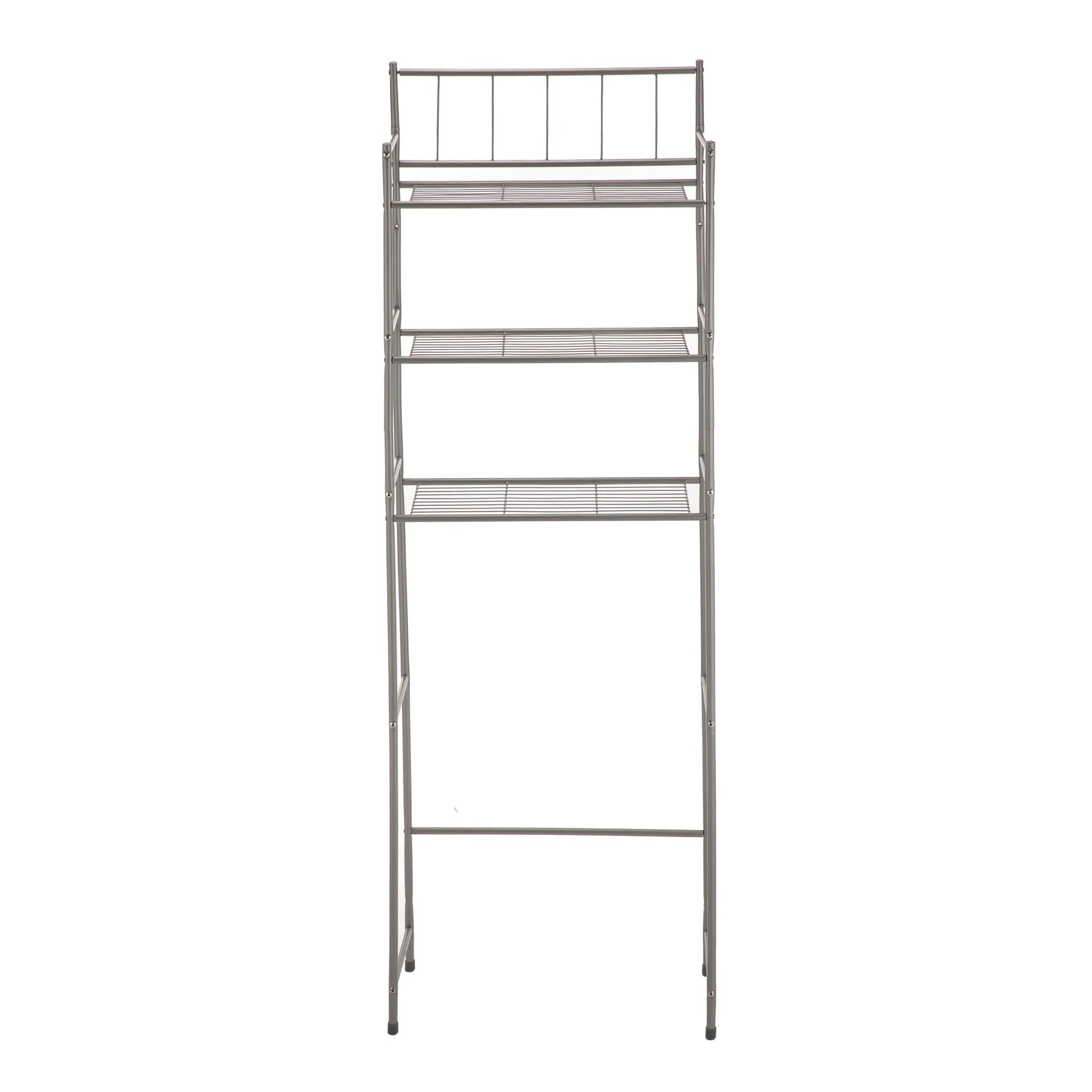 Mainstays 4 Piece Steel Satin Nickel Bath Shelves Set 15 lb Capacity per Shelf for Adult - Teen Ages