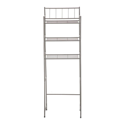 Mainstays 4 Piece Steel Satin Nickel Bath Shelves Set 15 lb Capacity per Shelf for Adult - Teen Ages