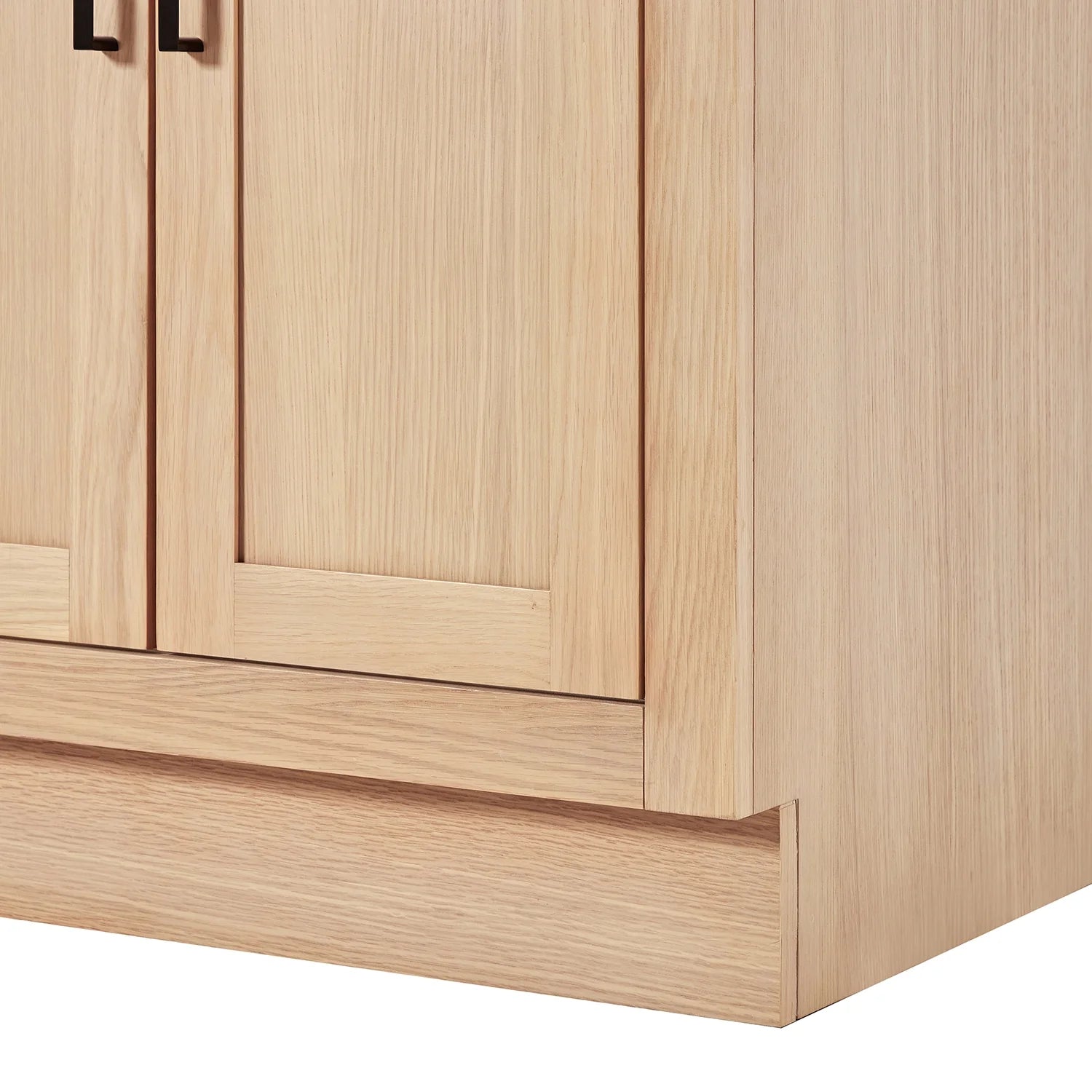 ARIEL Hepburn 72 Inch Double Rectangle Sink Bathroom Vanity With Carrara White Quartz Countertop 1.5 Inch Edge In Oak